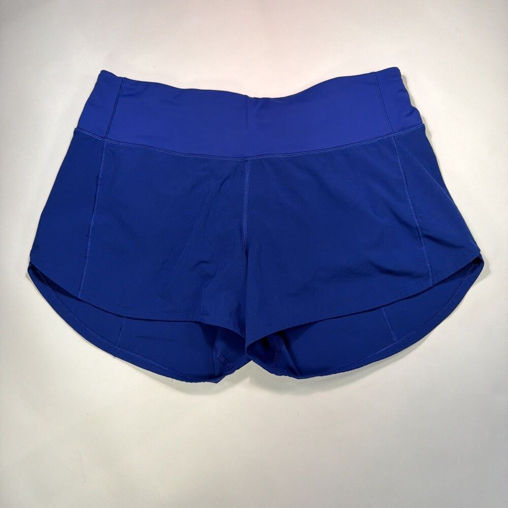 Lululemon Women’s Purplish Blue High Waisted 4” Speed Up Shorts Size 6 Tall